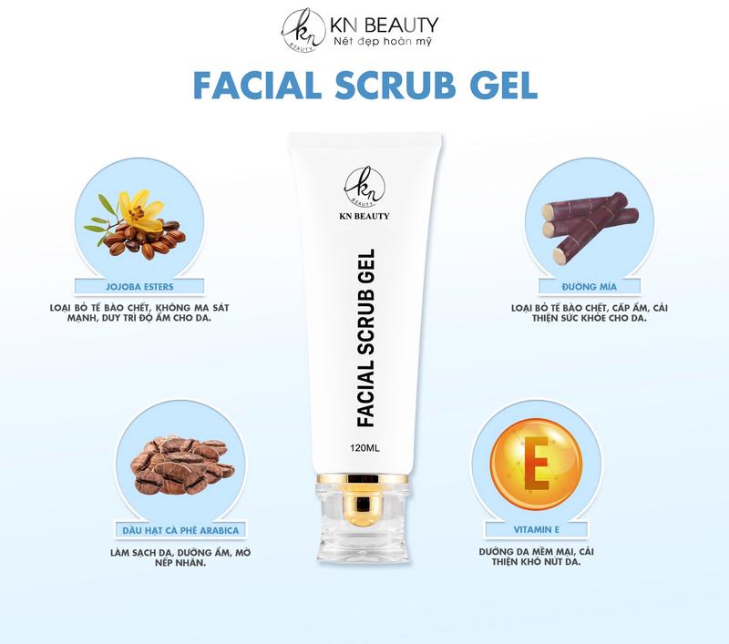 Product Introduction of Gel Tẩy Tế Bào Cafe - Facial Scrub Gel KN Beauty 120 ML 0