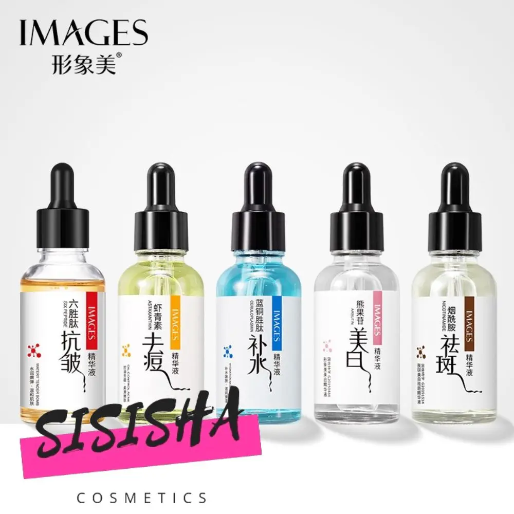 IMAGES Hymeys Hexa Peptide Essence Serum 30ml Six Peptides Repair Collagen Essence Anti-Wrinkle, Anti-aging Blue Arbutin