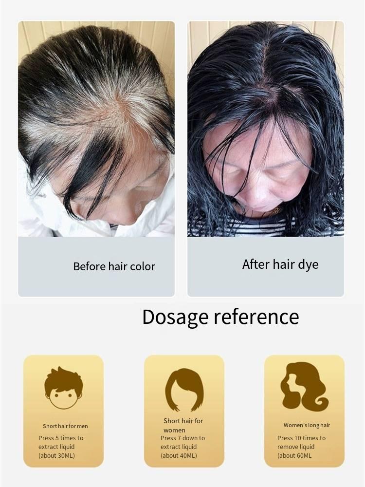 500ML Herbal Black Hair Shampoo Hair Dye Shampoo Professional Turn Your White/Gray Hair Into Black In Just 5 Minutes Non-irritating Hair Color Shampoo 500ML Herbal Black Hair Shampoo Hair Dye Shampoo Professional Turn Your White/Gray Hair Into Black In Just 5 Minutes Non-irritating Hair Color Shampoo