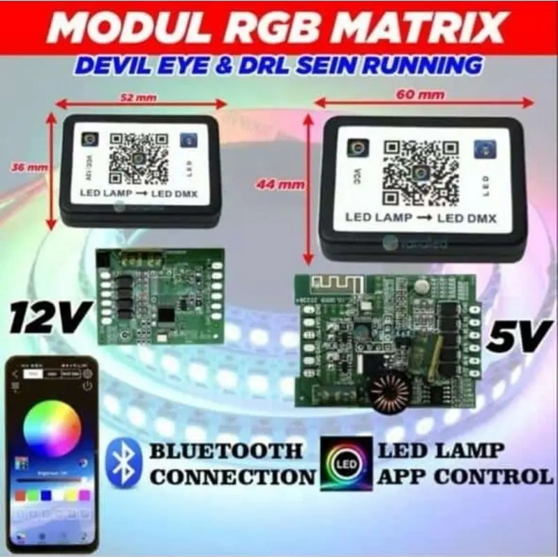 【Ready stock】Modul Led Dmx Pcb Alis Led Kolong Rgb Led Control input 12v output 12v/5v Lampu