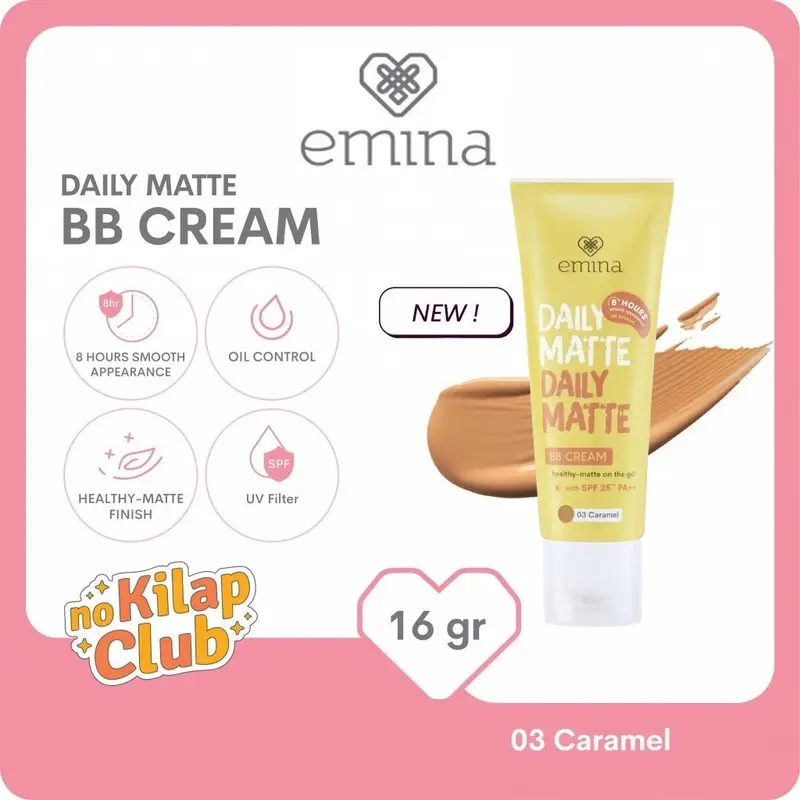 Emina Daily Matte BB Cream 16g | BB Cream Ringan dengan Hasil Matte Natural! 2