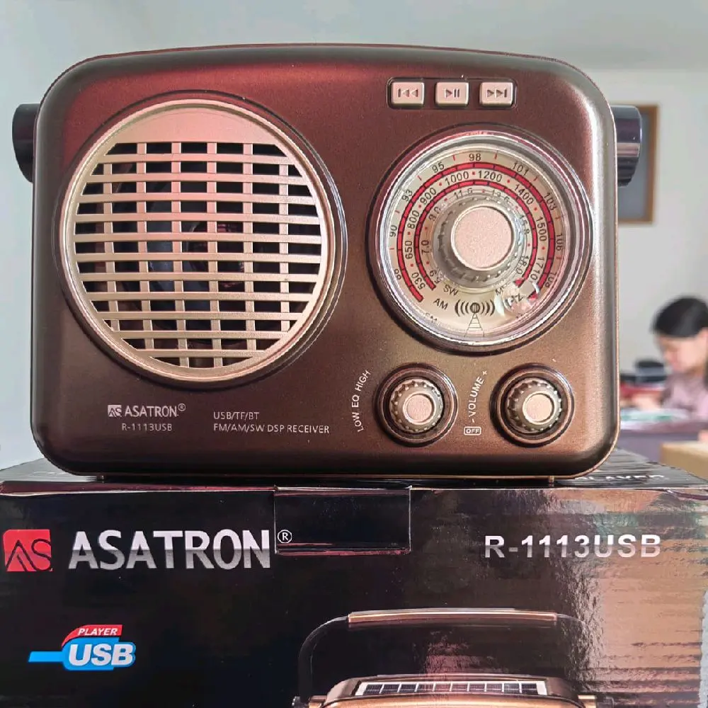 Radio FM AM Asatron R 1113 USB Bluetooth Retro Klasik dengan Suara Jernih dan Bass