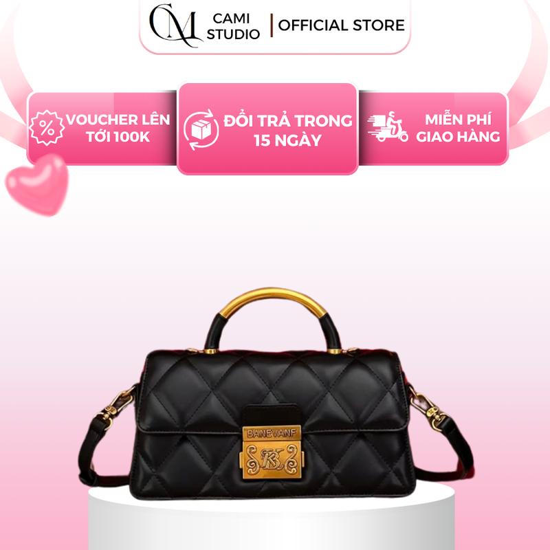  Túi Xách Nữ Banevanf Xách Tay Đeo Chéo Họa Tiết Ô Trám Thời Trang mã 9128 Bag Hoa 