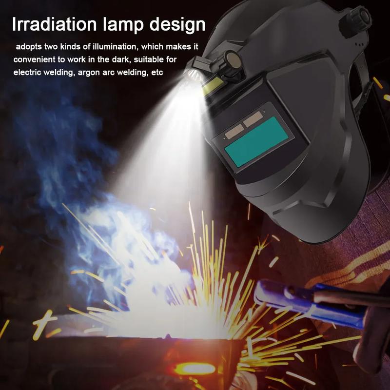 KALLA Helm Topeng Las full face Otomatis gelap terang listrik Auto Welding Mask with senter LED 5