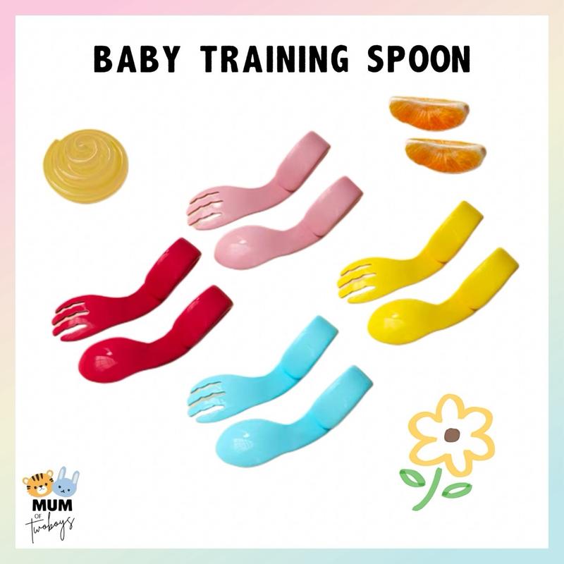 [MUMof2boys] Baby Training Spoon – Self-Feeding Utensil for Babies & Toddlers, BPA-Free, Easy-to-Grip Design 1