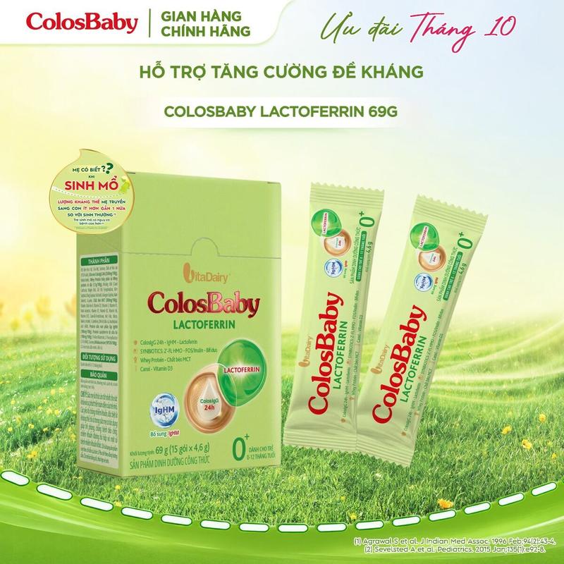 Sản phẩm dinh dưỡng công thức ColosBaby Lactoferrin 0+ 69g