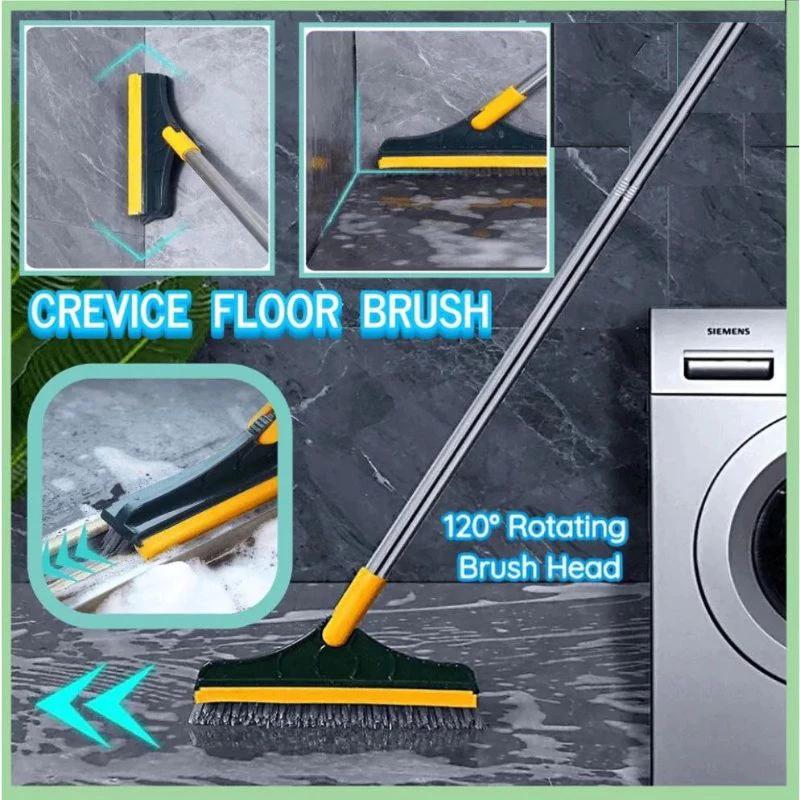 Sikat Lantai Kamar Mandi 2 IN 1 Bentuk V dengan Wiper 4