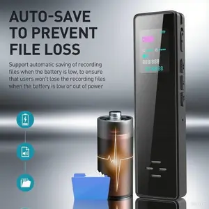 【Ramadan Grand Sale】High-Res Digital Voice Recorder with LED Color Screen – Noise Reduction, Built-In Speaker, Portable MP3 Music Player Jam Lagu Plastik