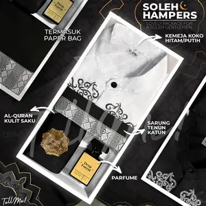 Hampers Cowok Gift Set Spesial Lebaran Baju Koko Sarung Parfum Maskulin Hadiah Islami