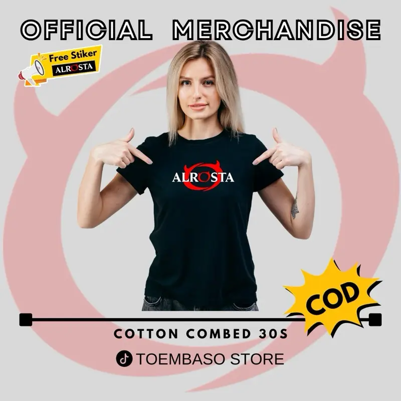KAOS ALROSTA KAIN COTTON COMBED 30S SEGALA UKURAN Cowok Cewek Atasan