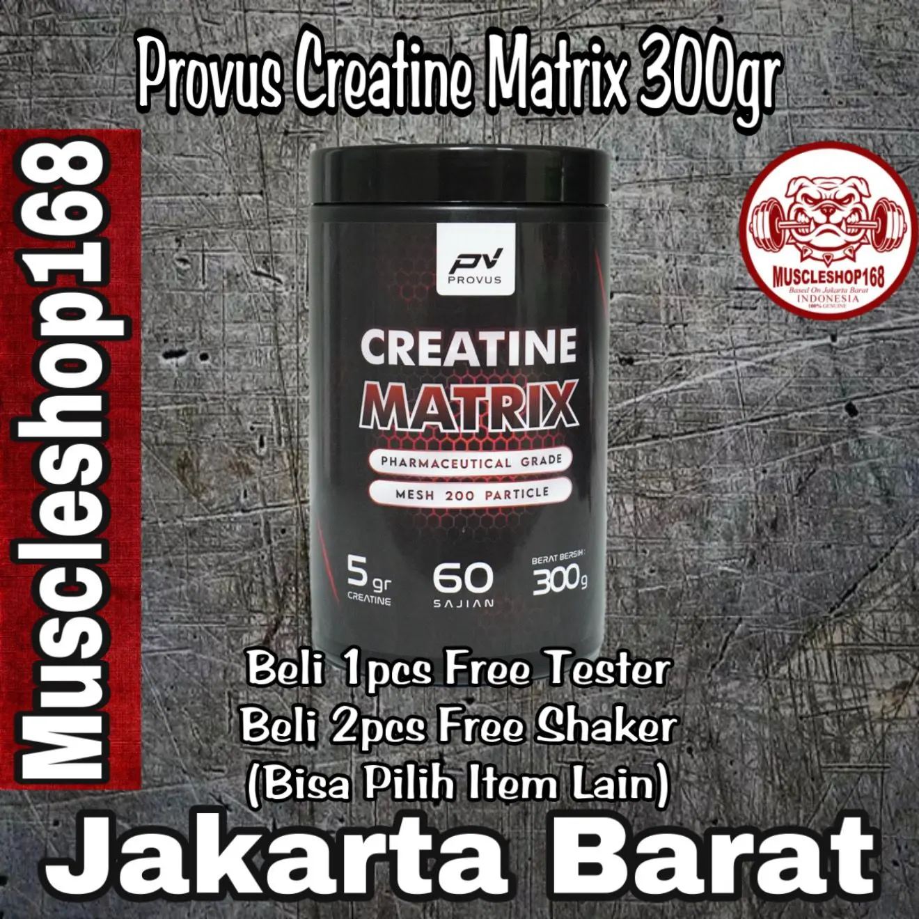 Provus Creatine Matrix 300 Gram 60 serv Powder Bubuk Unflavored BPOM