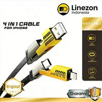 Gambar Linezon Indonesia Kabel Data Multi fungsi YS-899 4-1 Berbahan Besi Pengisian Cepat 65 Watt USB C USB A Ponsel Lighting Panjang Cable Charger - Kabel 4in 1 default dari Linezon Indonesia Kota Tangerang 1 Tokopedia