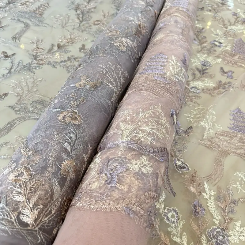 Kain tulle bordir motif pagoda 1