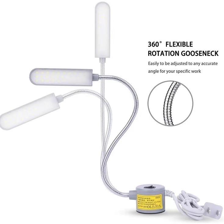 MTE Lampu Mesin Jahit LED 20 Titik 30 Titik Magnet (PAKAI COLOKAN) 5