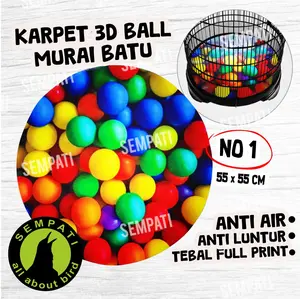 SEMPATI Karpet Motif Bola 3D 3 Dimensi Alas Sangkar Kandang Burung Murai No 1 Bahan Spons Karpet Tatakan Kotoran Burung Alas Dasar Lantai Bawah Sangkar Burung Bulat Anti Robek