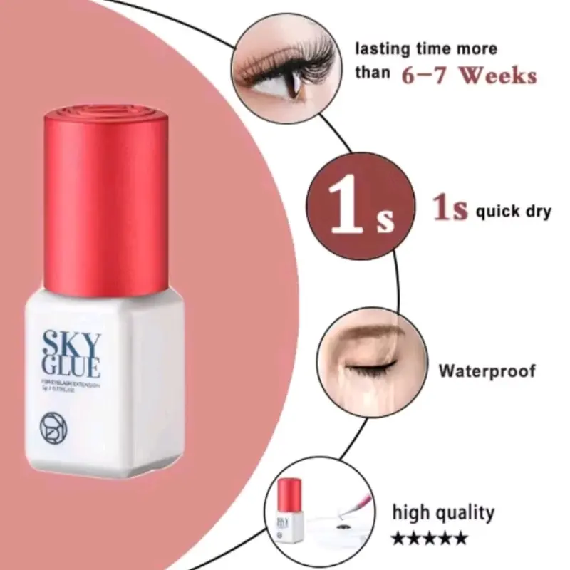 Sky Glue 5gr Lem Eyelash Extension Tutup Merah Made in Korea 3