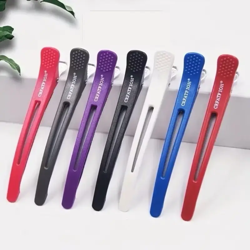 Ready Stock 1pcs Sepit Rambut Plastic Metal Salon Hairdressing Hair Clip Duckbill Clamps Claw Barbershop Saloon
