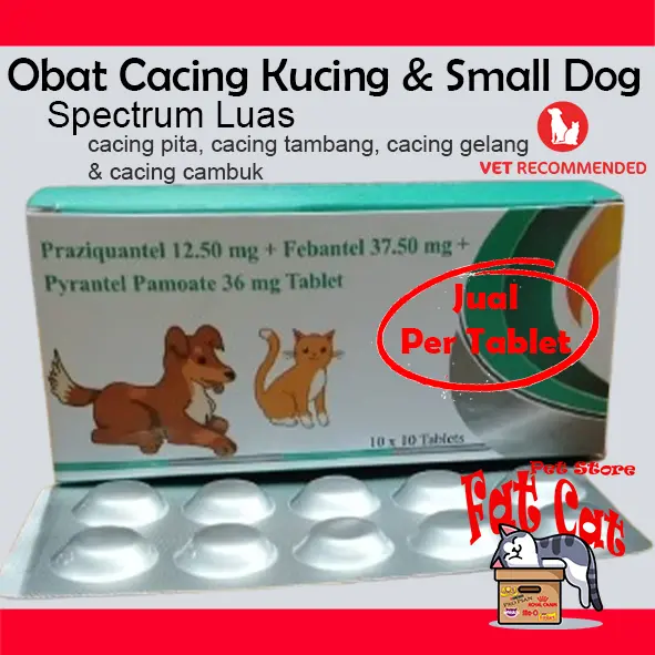 Praziquantel Obat Cacing untuk Kucing dan Anjing dengan Spektrum Luas 0