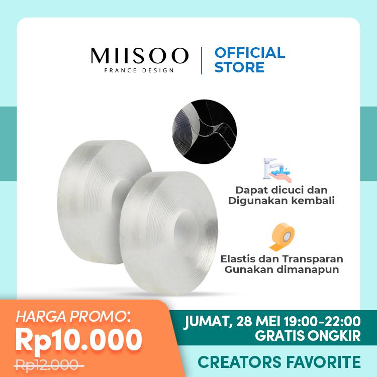 MIISOO Nano Tape Double Tape Isolasi 2 Sisi Kuat Dicuci tanpa bekas