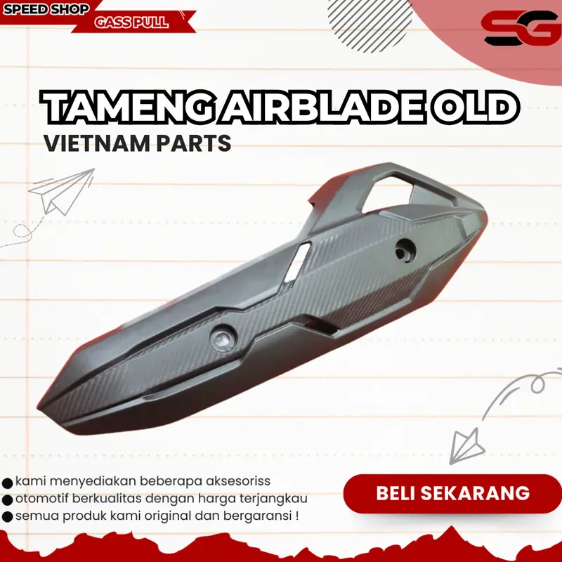 TAMENG KNALPOT AIRBLADE NEW GEN 2 CARBON TAMENG AIRBLADE VARIO 125 150 PCX 160 150 ADV 150 160 PELINDUNG KNALPOT 6