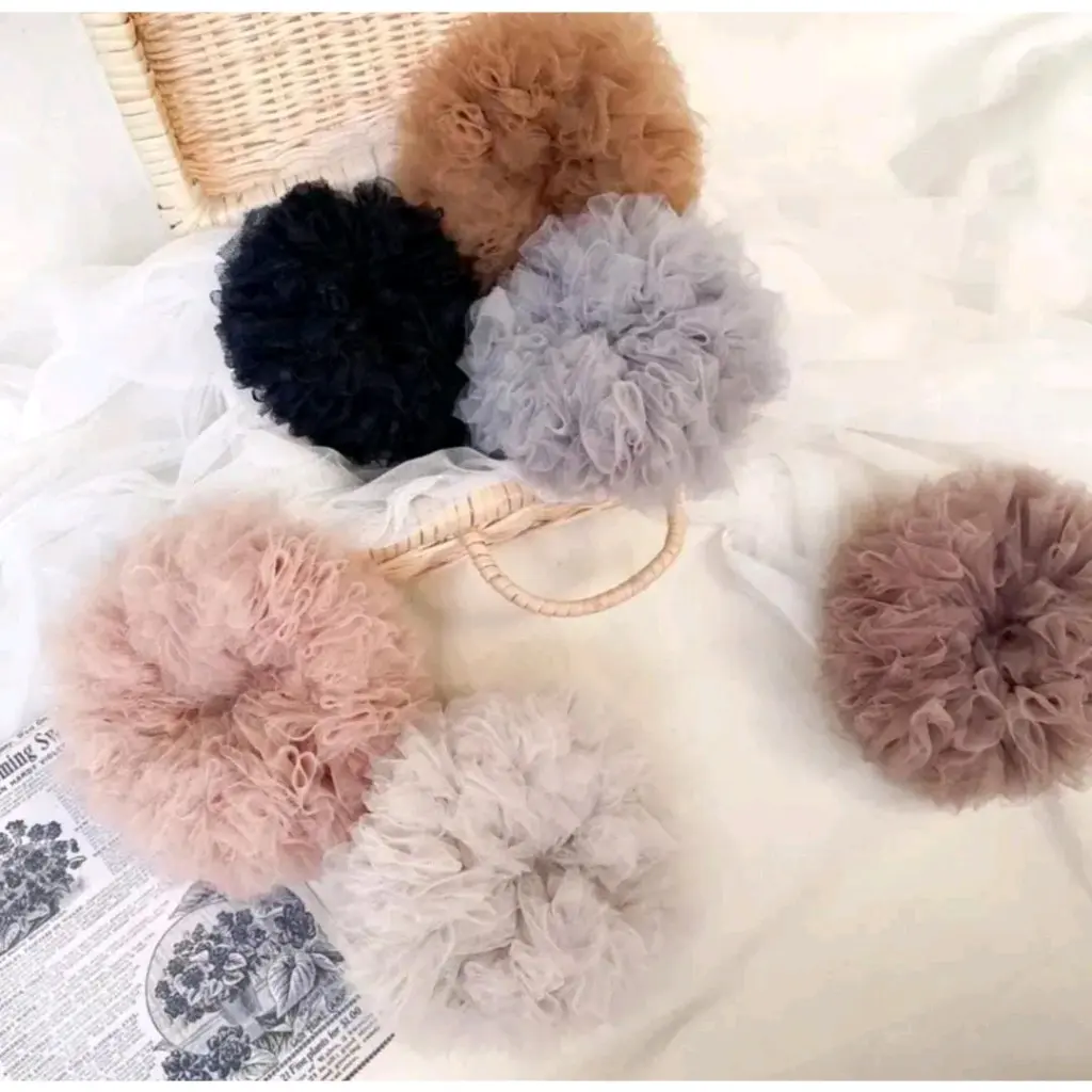COD cepolan hijab ikatan rambut scrunchie cepol premium tille anti pusing Kunciran