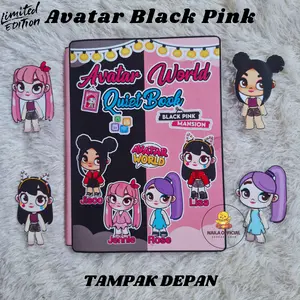 Avatar World Book Black Pink Series Paper Doll Buku Mainan Edukasi Anak Perempuan Bongkar Pasang Kertas Media Belajar