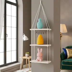 Rak Dinding Gantung 1 2 3 Tingkat Dekorasi Ruang Tamu Desain Minimalis dan Fungsional