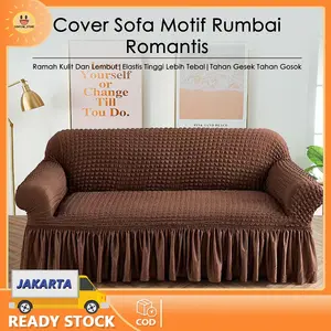 Cover Sofa Sarung Sofa Elastic Sofa Cover With Skirt Stretch / Sarung Alas Penutup Sofa Renda Elastis Corak Motif Kualitas Tinggi