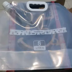 TaffSport Kantong Air Minum Lipat 1L 1.5L 2.5L 3L 5L 10L 15L 20L Jerigen Air Portabel Foldable Water Storage Bag Outdoor Travel Camping Hiking