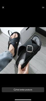 Product Review of Unisex outdoor slippers comfort cross straps slippers for men（size:40-44) Shoes Boy Footwear Walking Shoes Flipflop Slide from x**r 2