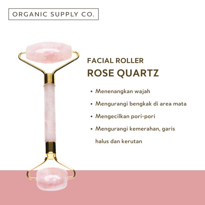 Gambar Rose Quartz Facial Roller | Alat Pijat Wajah Natural | Melancarkan Sirkulasi darah, Meredakan Kemerahan & Mengencangkan Kulit | Organic Supply Co. dari Organic Supply Co. Kota Administrasi Jakarta Barat Tokopedia