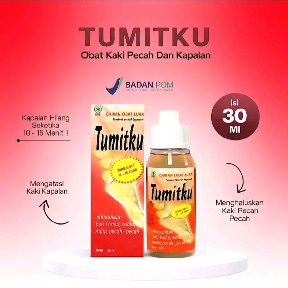 TUMITKU Obat Kaki pecah Tumitku 30 ml Obat herbal mengatasi kaki Kapalan Original