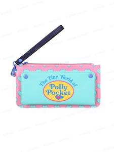 Monedero largo plegable para mujer, adorable tarjetero con diseño de dibujos animados, monedero con bolsillo con cremallera, elegante y práctico