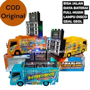 Truk oleng mainan anak pickup gealgeol sound horeg hiburan anak mobil mobilan sound full musik oke gas Toys Lampu Miniatur rcoffroad
