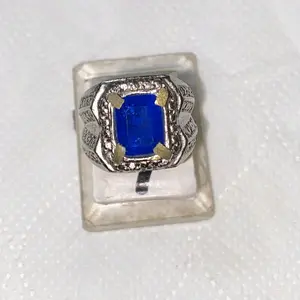 Blue Sapphire dengan ring Alpaka