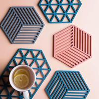 Gambar <Flash Sale> MIISOO Alas piring Hesagon cup glass / alas tatakan gelas cangkir piring mangkok - Coklat dari MIISOO Kab. Tangerang 5 Tokopedia