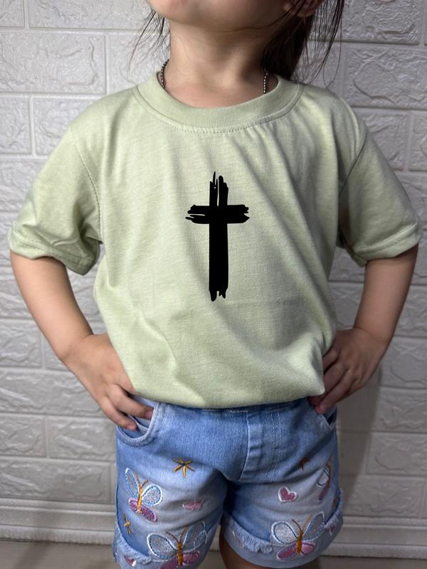 kaos distro anak unisex salib yesus/kaos rohani anak tangan pendek bisa cod 1