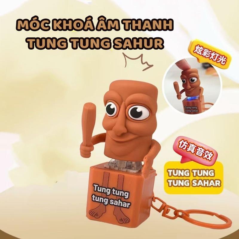 Móc khoá tung tung sahur phát nhạc, móc khoá âm thanh tịnh tâm, thiên lý ơi phát nhạc xả stresss