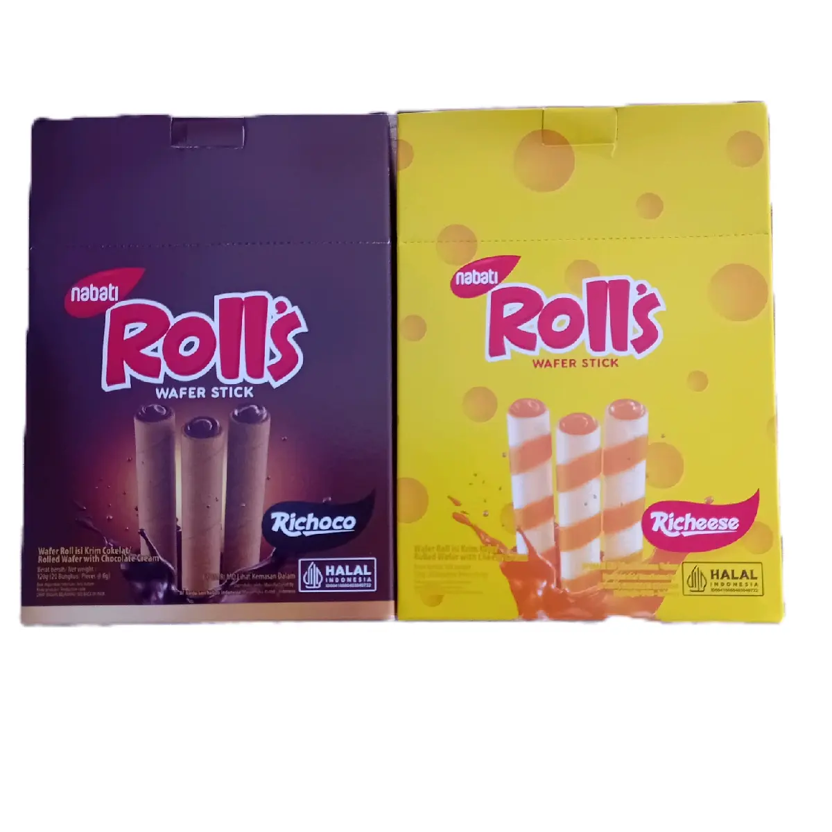 Nabati Rolls Wafer Stick, 1 pak isi 20 pcs