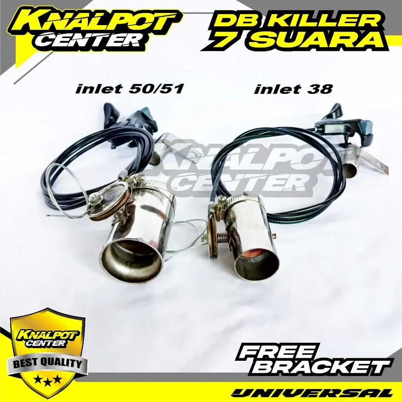 DB Killer 3 Suara Inlet 50mm dan 38mm - perdam suara 7 suara dengan switch atau shifter pengontrol 3