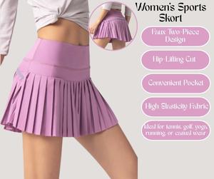Women sports skort – quick-dry, breathable, anti-exposure for running, gym & tennis[YA83]