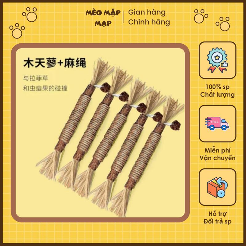 Đồ chơi cho mèo, thanh gỗ thảo mộc giúp mèo thư gián, làm sạch răng miệng