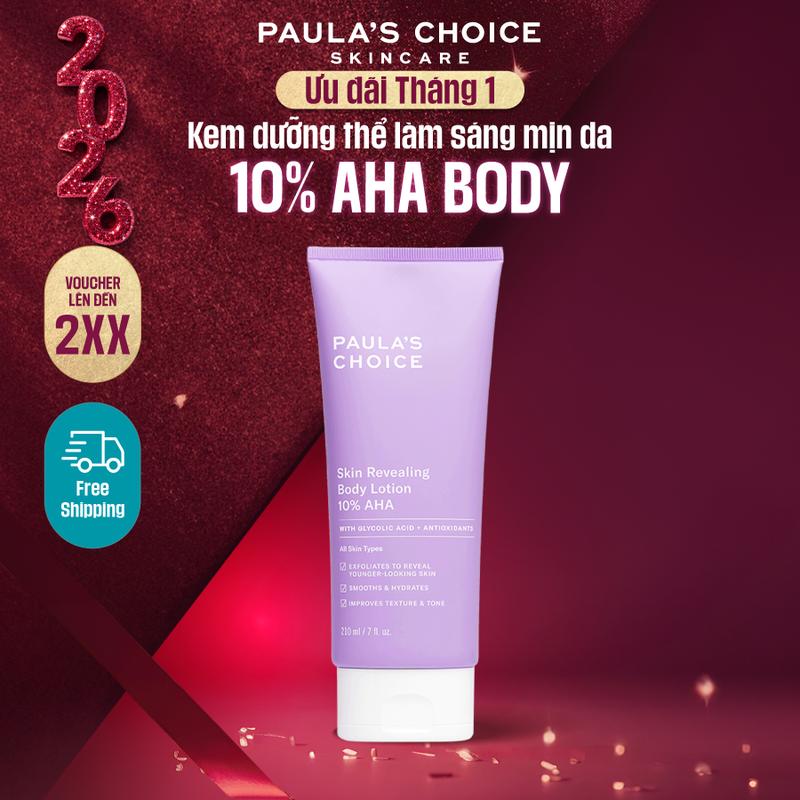 Kem dưỡng thể giúp làm sáng da chứa 10% AHA Paula's Choice Skin Revealing Body Lotion 10% AHA 210ml B5900