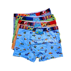 Boxer Anak Laki-laki Agree 6168 Bahan Katun Isi 3pcs | Celana Dalam Bokser Cowok Warna Warni Motif