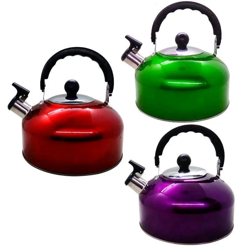 teko siul 4 liter warna teko siul pemanas air Kitchenware kattle stainless Steel Alat 0
