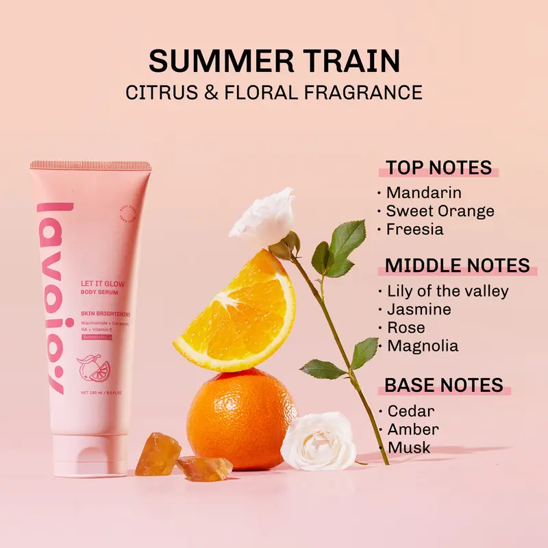 【MUST HAVE】 lavojoy Let It Glow Body Serum Skin Brightening Upgraded Version | Body Lotion untuk Mencerahkan dan Melembabkan kulit dengan Niacinamide + Ceramide + Vitamin E 2