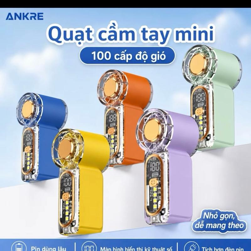 Quạt Mini Cầm Tay X699, 100 Cấp Độ Gió Mạnh, Tích Hợp Đèn LED, Bỏ Túi Tiện Lợi,…