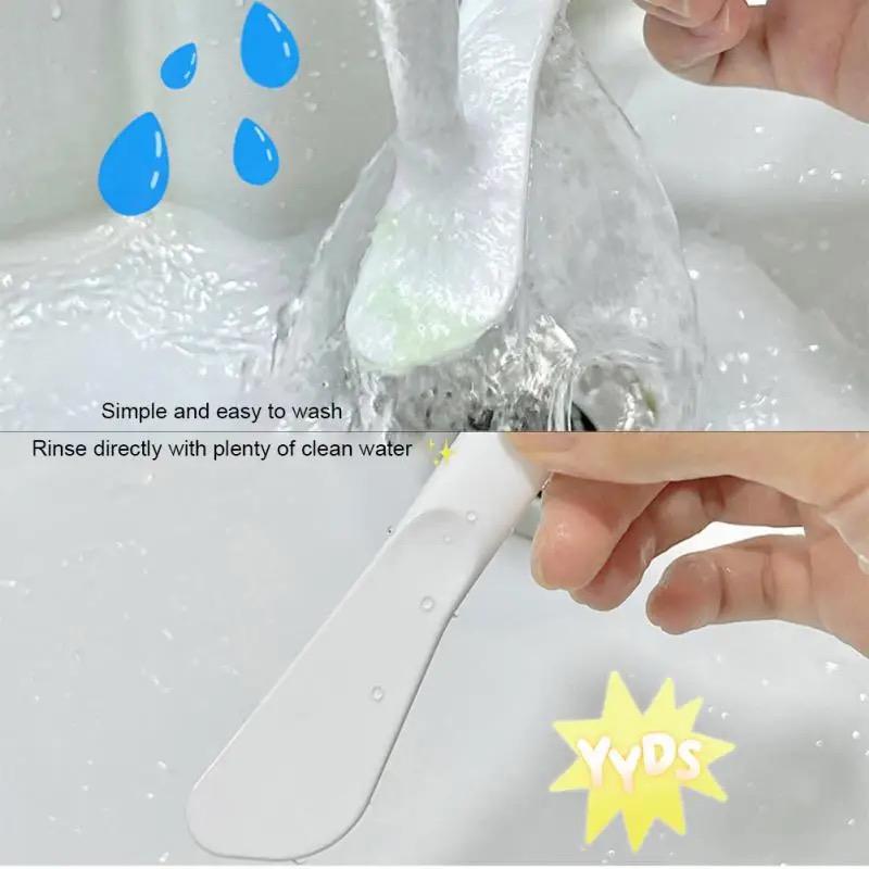Product Introduction of 【SG READY STOCK】1 Pcs Face Cleaning Stick Professional Double Head Makeup Brushes Silicone Face Mask Brush Makeup Tool Double-headed Scraper U-shaped Silicone Skin Care Tools 1