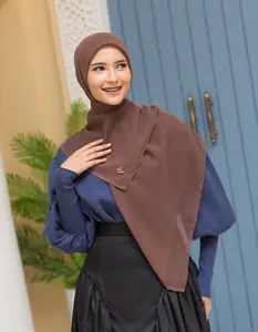 Smayka Hijab - Jenna Plain Paris | Hijab Segiempat Paris Jepang Premium 115 x 115 cm