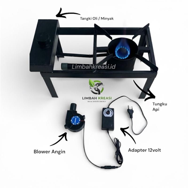 Kompor Oli Paket Komplit 1 Set Tanpa LPG hemat Kompor Alternatif Ramah Lingkungan
